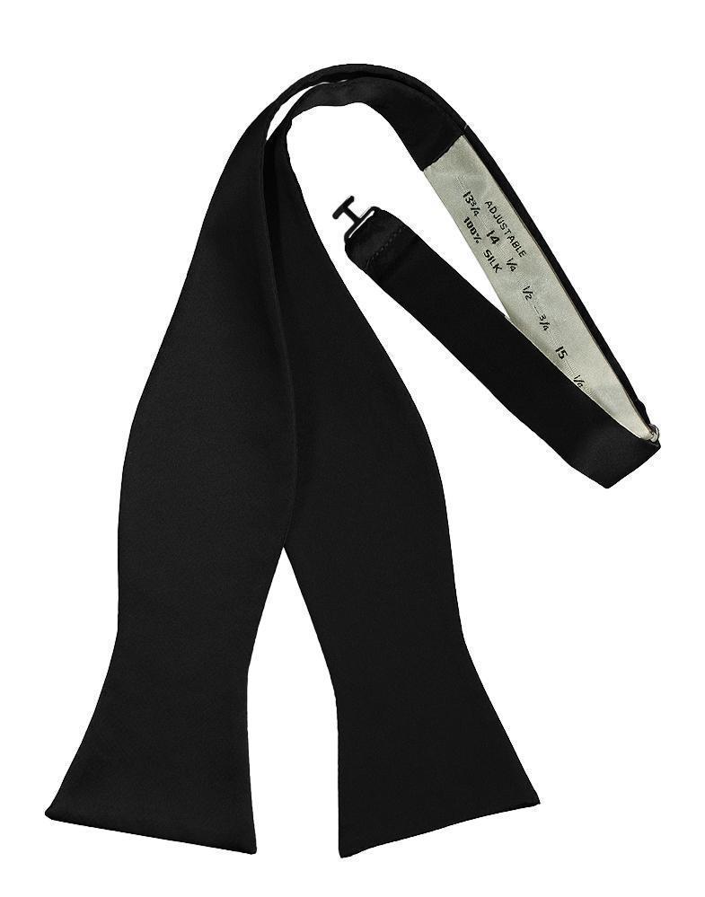 Black Noble Silk Self Tie Bow Tie