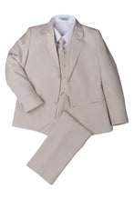 Little Tuxedos "Mason" Kids Tan Suit (5-Piece Set)