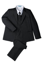 Little Tuxedos "Mason" Kids Dark Charcoal Suit (5-Piece Set)