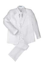 Little Tuxedos "Mason" Kids White Suit (5-Piece Set)