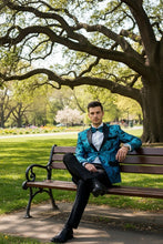 Xander Xiao "Amsterdam" Turquoise Tuxedo Jacket