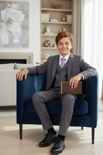 BLACKTIE "Liam" Kids Charcoal Suit (5-Piece Set)