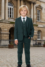 BLACKTIE "Liam" Kids Hunter Green Suit (5-Piece Set)