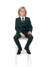 BLACKTIE "Liam" Kids Hunter Green Suit (5-Piece Set)