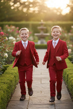 BLACKTIE "Liam" Kids Red Suit (5-Piece Set)