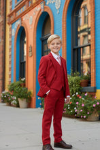 BLACKTIE "Liam" Kids Red Suit (5-Piece Set)