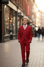 BLACKTIE "Liam" Kids Red Suit (5-Piece Set)