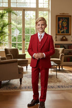 BLACKTIE "Liam" Kids Red Suit (5-Piece Set)
