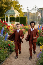 BLACKTIE "Liam" Kids Rust Suit (5-Piece Set)