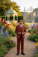 BLACKTIE "Liam" Kids Rust Suit (5-Piece Set)