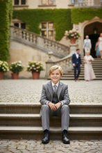 BLACKTIE "Liam" Kids Vintage Grey Suit (5-Piece Set)