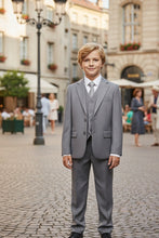 BLACKTIE "Liam" Kids Vintage Grey Suit (5-Piece Set)