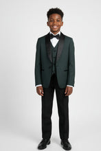 BLACKTIE "London" Kids Hunter Green Tuxedo (5-Piece Set)