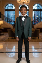 BLACKTIE "London" Kids Hunter Green Tuxedo (5-Piece Set)