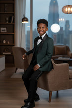 BLACKTIE "London" Kids Hunter Green Tuxedo (5-Piece Set)