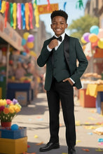 Little Tuxedos "Mason" Kids Hunter Green Suit (5-Piece Set)
