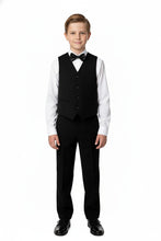 BLACKTIE "London" Kids Onyx Black Tuxedo (5-Piece Set)