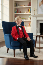 BLACKTIE "London" Kids Red Tuxedo (5-Piece Set)