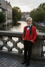 BLACKTIE "London" Kids Red Tuxedo (5-Piece Set)