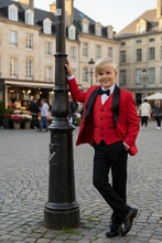 BLACKTIE "London" Kids Red Tuxedo (5-Piece Set)