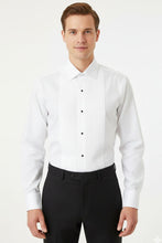 Cardi "Charles" White Spread Collar Tuxedo Shirt