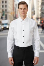 Cardi "Charles" White Spread Collar Tuxedo Shirt