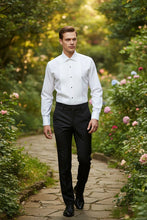 Cardi "Charles" White Spread Collar Tuxedo Shirt