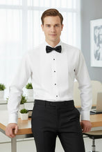 Cardi "Charles" White Spread Collar Tuxedo Shirt