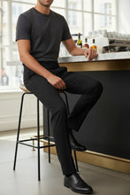 Cardi "Ethan" Black Super 150's Luxury Viscose Blend Suit Pants