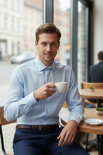 Cardi "Jamison" Blue Twill Spread Collar Dress Shirt