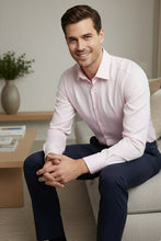 Cardi "Jamison" Pink Twill Spread Collar Dress Shirt