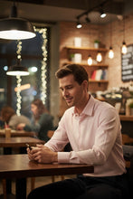 Cardi "Jamison" Pink Twill Spread Collar Dress Shirt