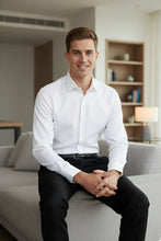 Cardi "Jamison" White Twill Spread Collar Dress Shirt