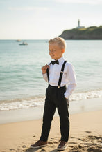 Little Tuxedos "Wyatt" Kids Black 4-Piece Barn Wedding Set