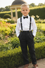 Little Tuxedos "Wyatt" Kids Black 4-Piece Barn Wedding Set