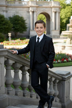 Little Tuxedos "Mason" Kids Dark Charcoal Suit (5-Piece Set)