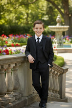 Little Tuxedos "Mason" Kids Dark Charcoal Suit (5-Piece Set)