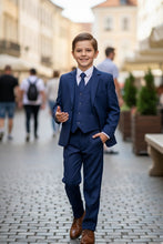 Little Tuxedos "Mason" Kids Indigo Suit (5-Piece Set)