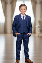 Little Tuxedos "Mason" Kids Indigo Suit (5-Piece Set)