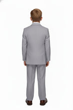 Little Tuxedos "Mason" Kids Light Grey Suit (5-Piece Set)