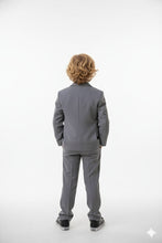 Little Tuxedos "Mason" Kids Medium Grey Suit (5-Piece Set)
