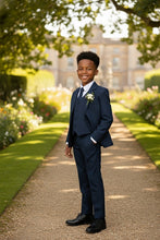 Little Tuxedos "Mason" Kids Navy Suit (5-Piece Set)