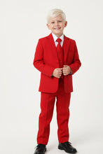 Little Tuxedos "Mason" Kids Red Suit (5-Piece Set)