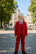 Little Tuxedos "Mason" Kids Red Suit (5-Piece Set)
