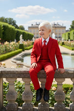 Little Tuxedos "Mason" Kids Red Suit (5-Piece Set)