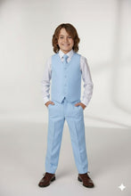 Little Tuxedos "Mason" Kids Sky Blue Suit (5-Piece Set)