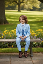 Little Tuxedos "Mason" Kids Sky Blue Suit (5-Piece Set)