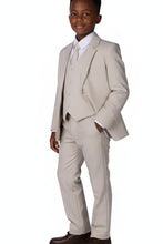 Little Tuxedos "Mason" Kids Tan Suit (5-Piece Set)