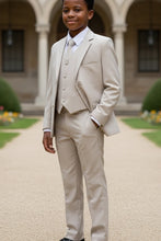 Little Tuxedos "Mason" Kids Tan Suit (5-Piece Set)
