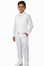 Little Tuxedos "Mason" Kids White Suit (5-Piece Set)